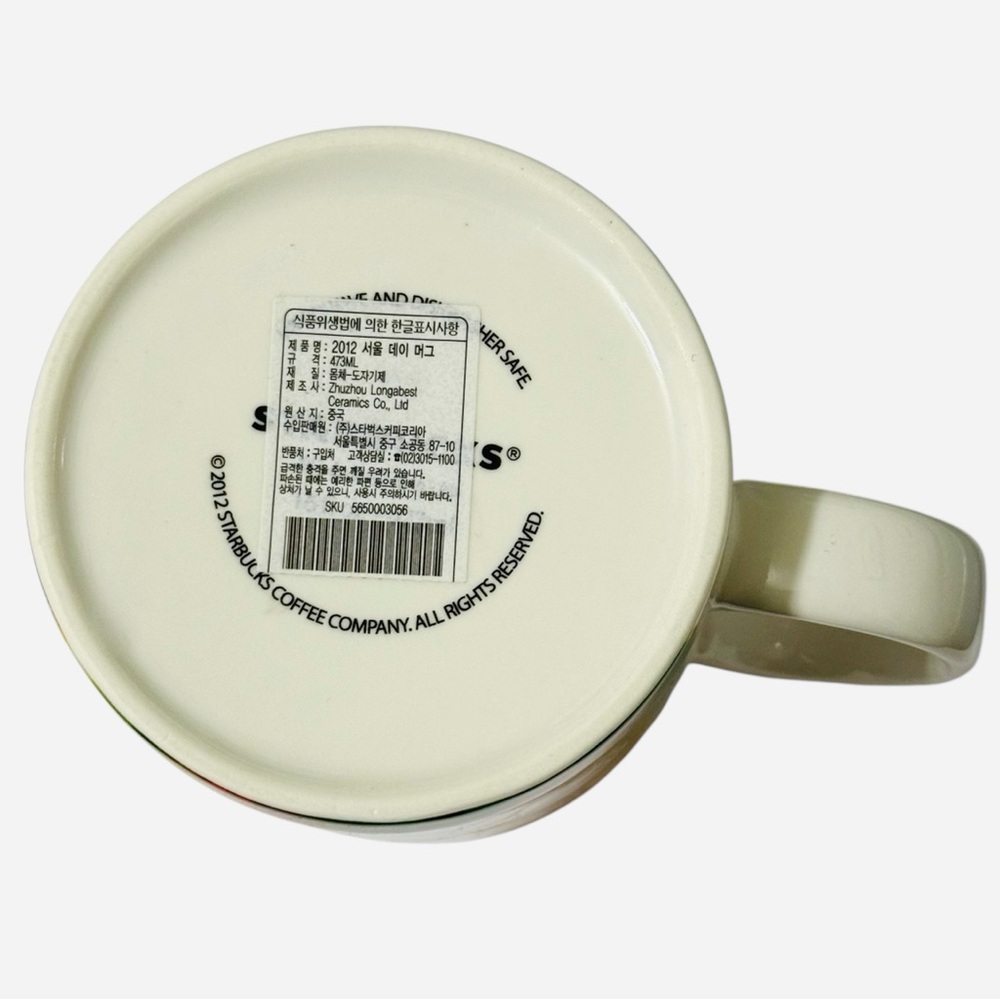 NWT 2012 Starbucks Korea City Mug Collection Seoul Day 16oz Coffee Cup - Picture 6 of 6